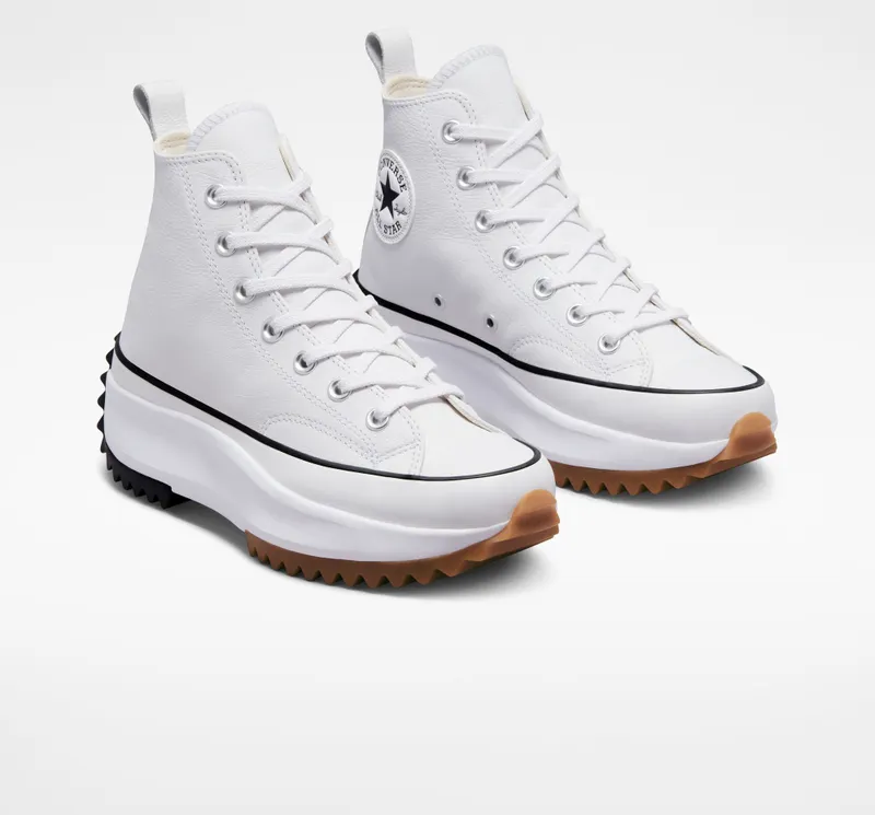 Converse Run Star Hike Platform Foundational Leather White/Black/gum
