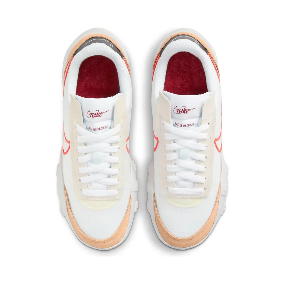 Nike WAFFLE RACER 2X “WHITE / CRIMSON” (CK6647-101)