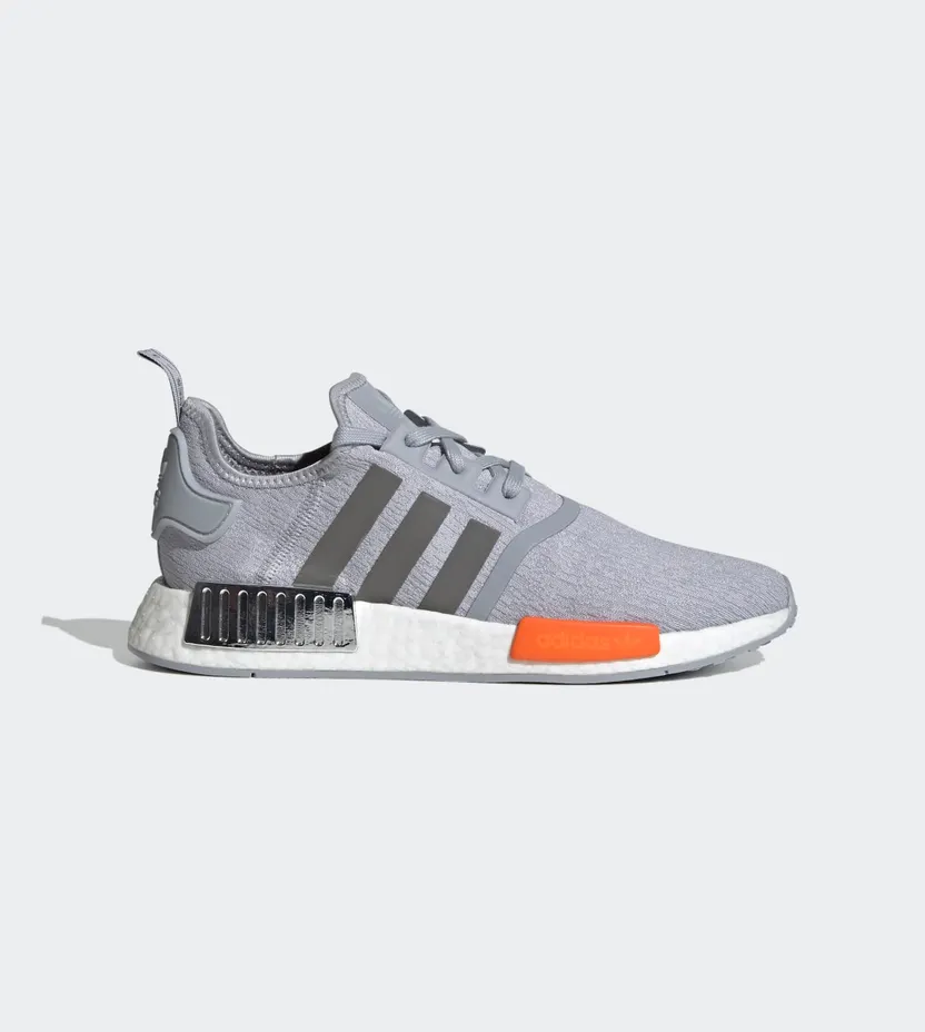 adidas NMD_R1 Halo Silver / Black Silver / Bahia Orange (FY5730)