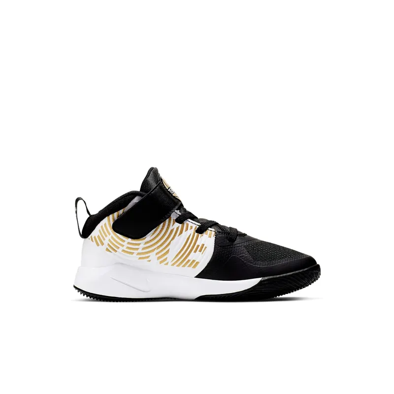 Nike Team Hustle D 9 Black Metallic Gold (PS) Black/White/Metallic Gold (AQ4225-004)