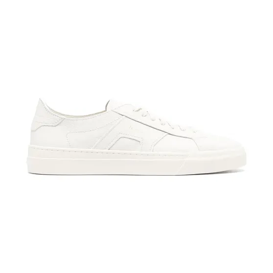 Santoni Leren met logoprint “White” (MBGT21967PNNTSIW098)