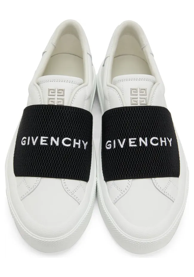 Givenchy White & Black City Court Slip-On Sneaker (BE0029E1BC116) (5)