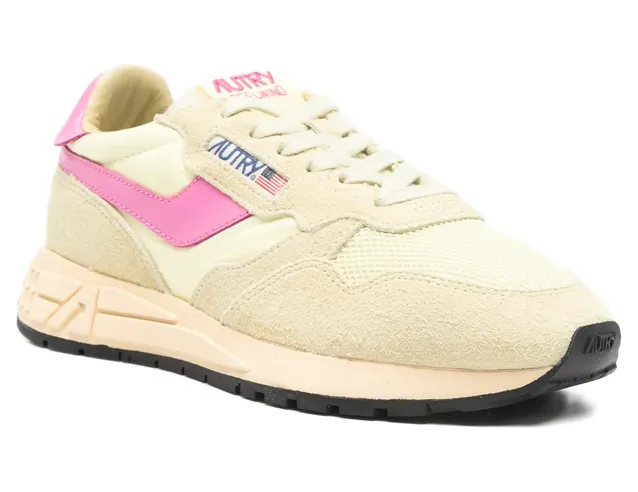 Autry Reelwind Suede-panelled “Yellow/Pink” (WWLW UT41) (2)