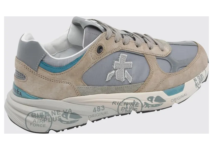 Premiata Mase Suede and Mesh Sneakers Brown (MASE8023) (2)