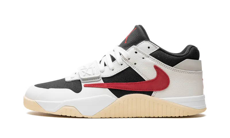 Jordan x Travis Scott Air Jordan Jumpman “Sail/University Red-Black-Muslin” (FZ8117-101)
