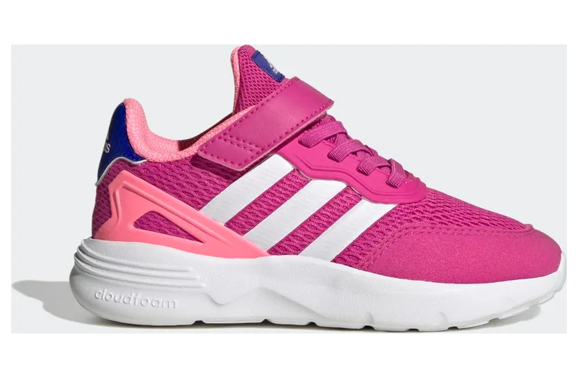 adidas Nebzed met Elastische Veters en Klittenband Lucid Fuchsia / Cloud White / Cloud White (HQ6148)