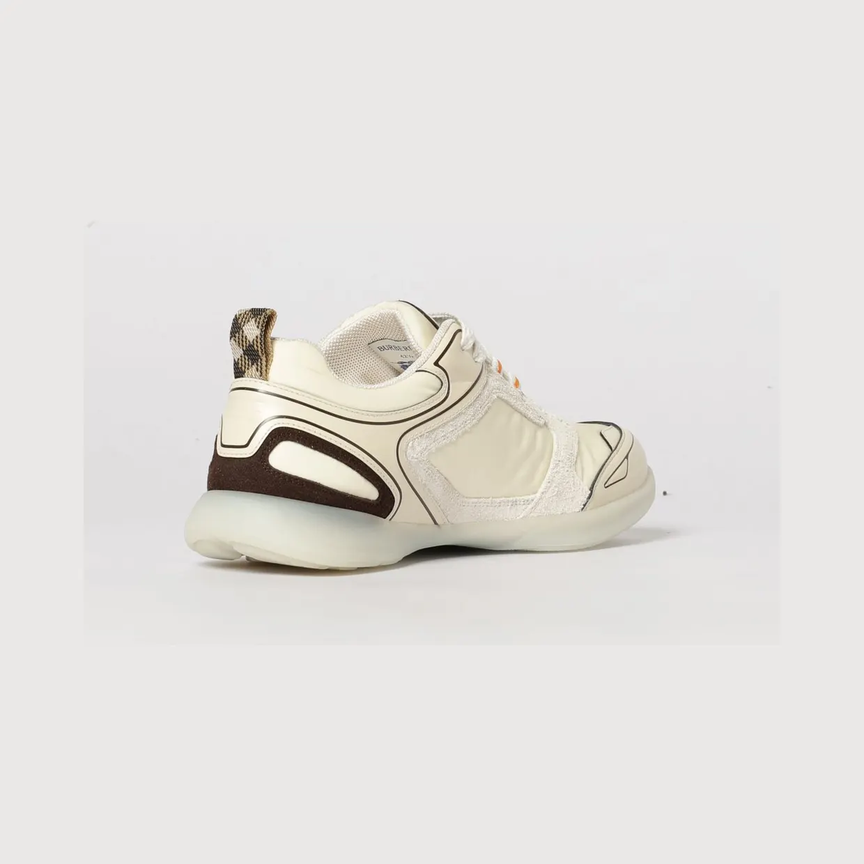 BURBERRY EKD Low-Top Synthetic Leather Sneakers White (8119538) (2)