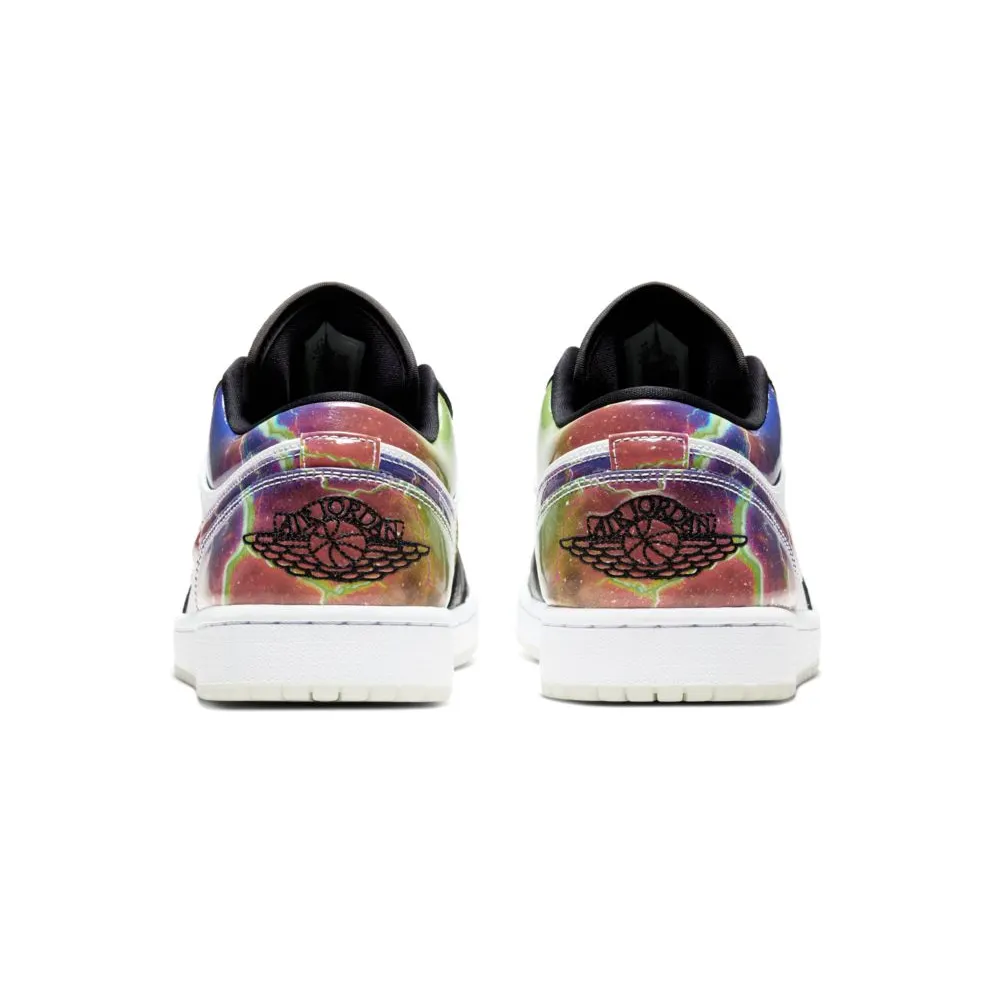 Jordan 1 Low Galaxy Black/Multi Color White (CW7309-090)