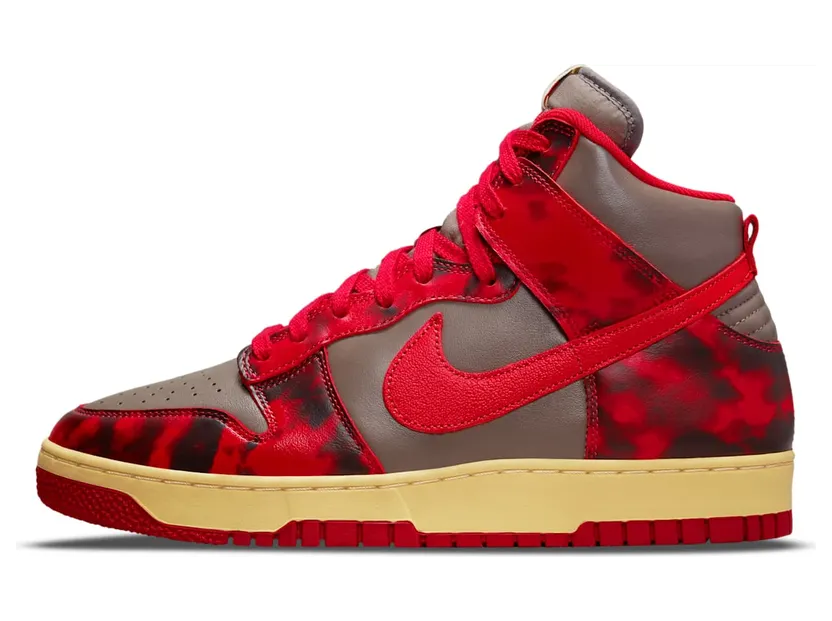Nike Dunk High 1985 Acid Wash Red – “University Red / Chile Red” (DD9404-600)