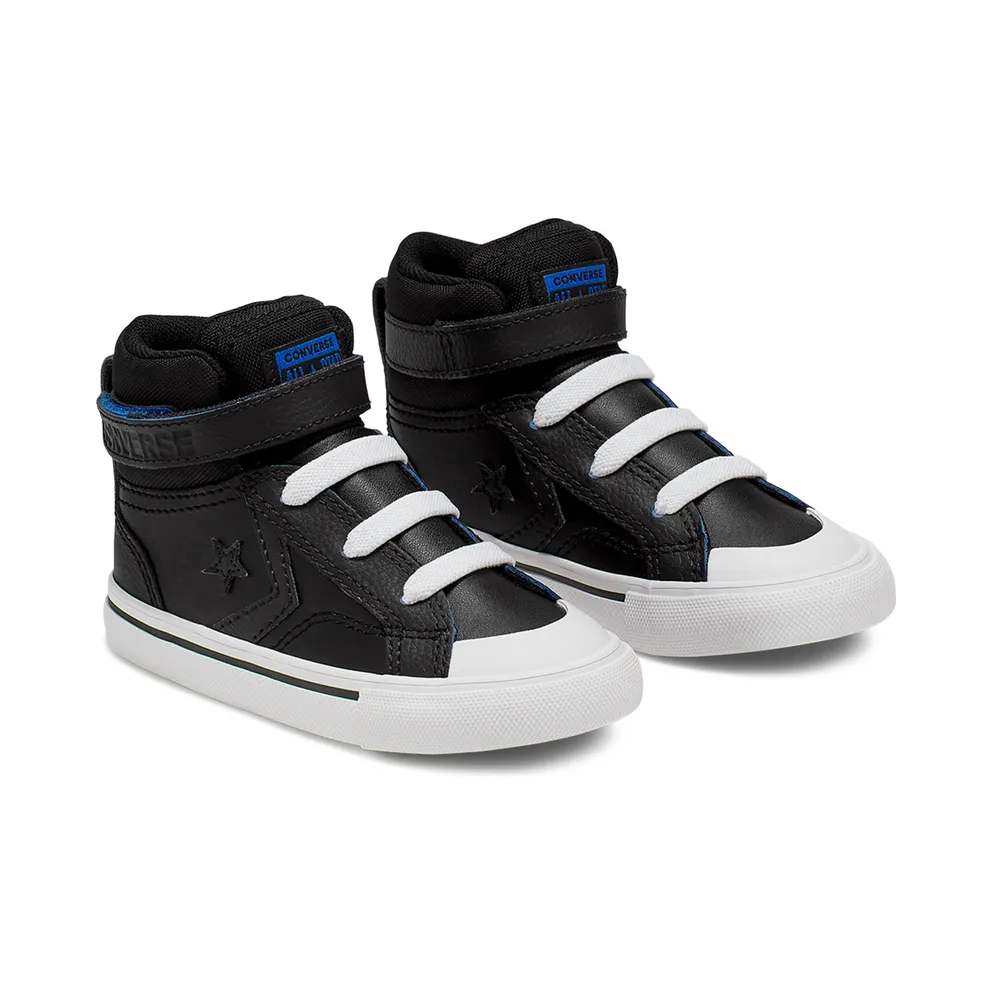 Converse Two-Tone Leather Pro Blaze Strap High Top Black/almost Black/hyper Royal (766051C)