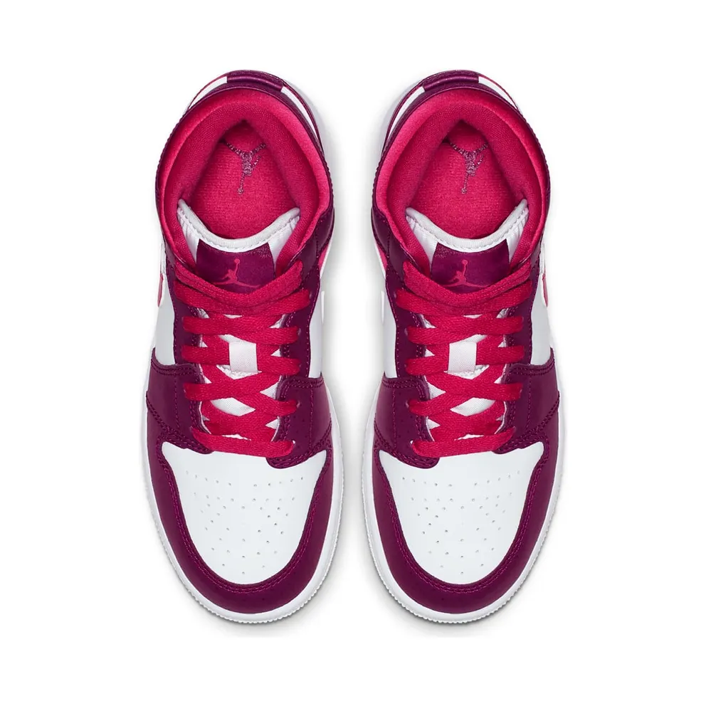 Jordan 1 Mid True Berry Rush Pink (GS) True Berry/Rush Pink-White (555112-661)
