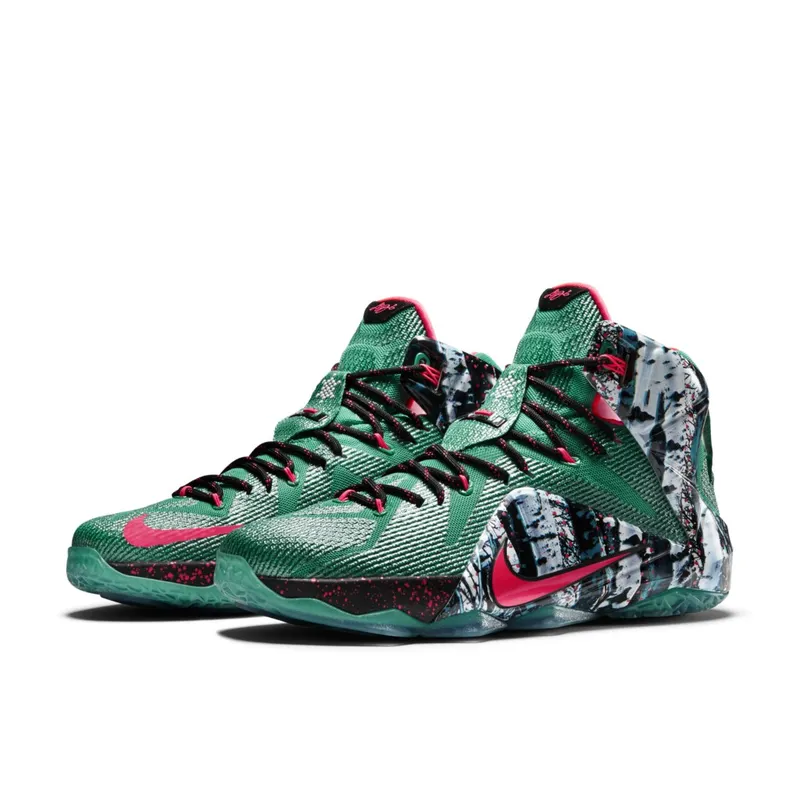 Nike LeBron 12 Akron Birch Emerald Green/Hyper Punch-Dark Emerald (707558-363)