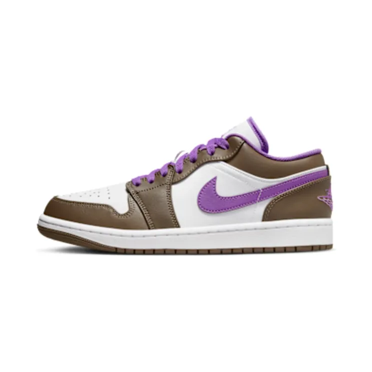 Air Jordan 1 Low Purple Mocha “Palomino / White / Wild Berry” (553558-215)