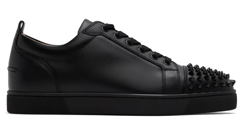 Christian Louboutin Black Louis Junior Spikes Sneakers (1130573)