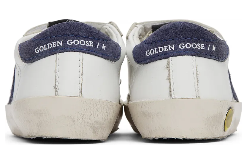 Golden Goose Baby White & Navy Old School Velcro Sneakers (GJF00111.F000418.10304) (2)