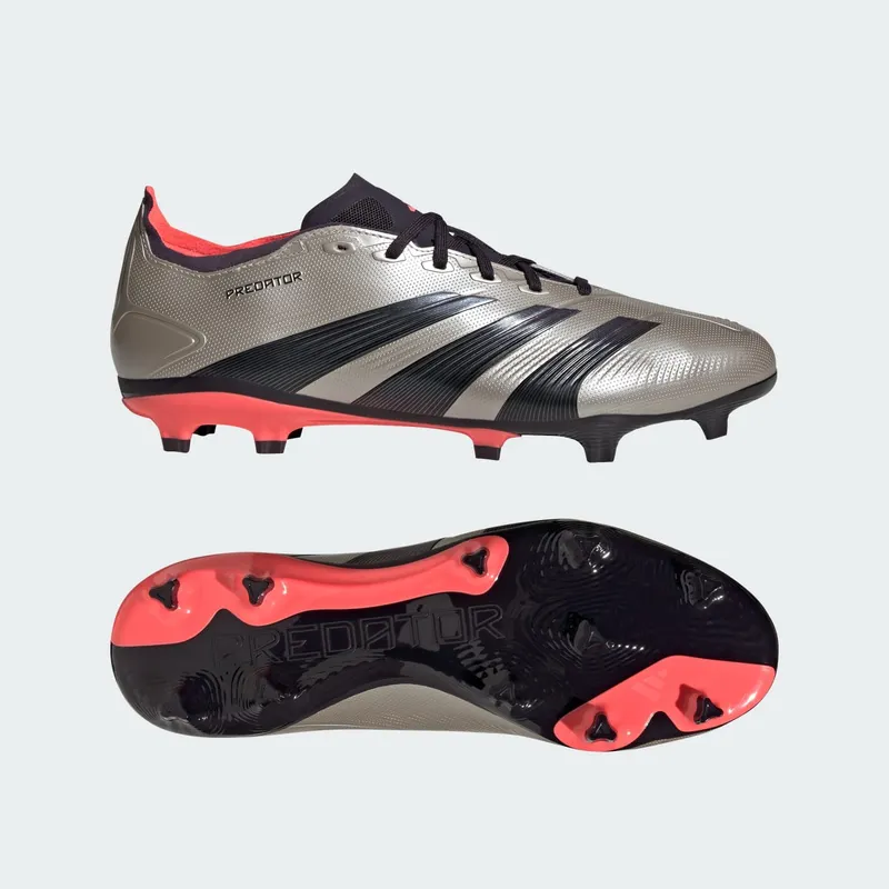 adidas Predator League FG Platinum Metallic Aurora Black Turbo (IF6349)