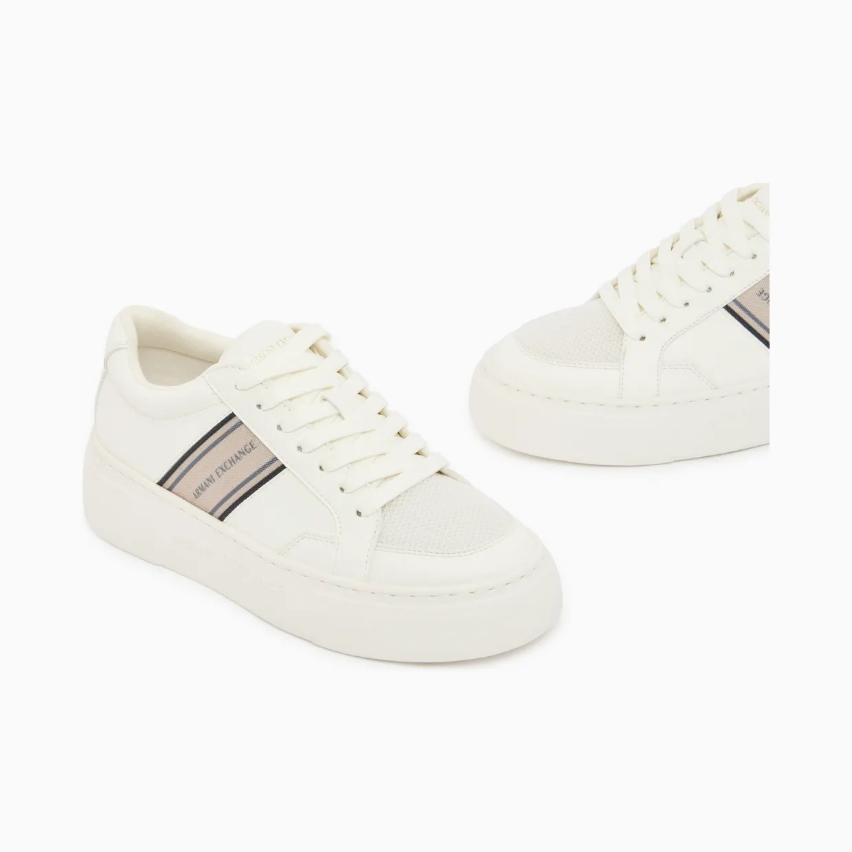 Armani Low Cut Sneakers With Mesh And Mini-Tumbled Finish (XW003066-AF27076-U0011) (5)