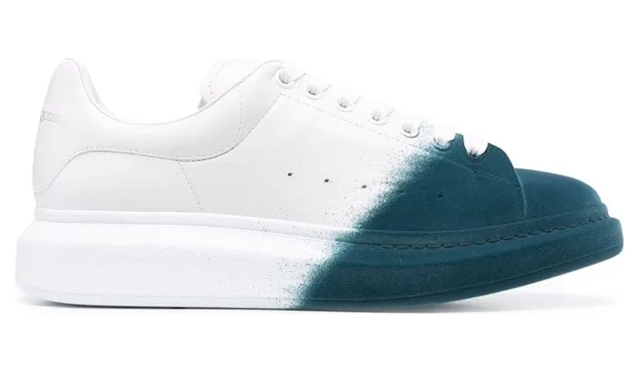 Alexander McQueen Oversized Two-Tone White Emerald Green (575415WHWM29706)