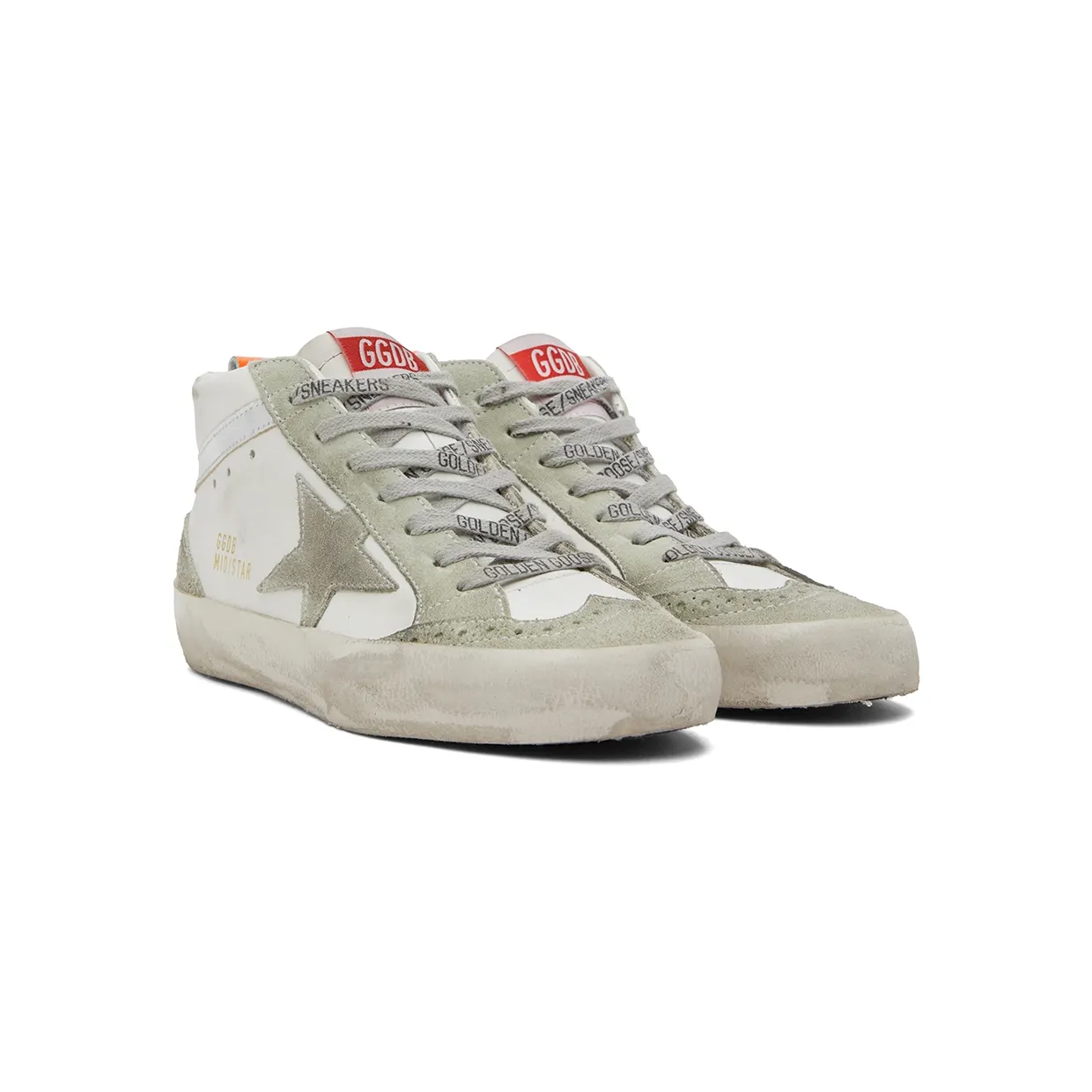 Golden Goose SSENSE Exclusive White & Gray Mid Star Classic Sneakers (F00122.F001089.10491) (4)