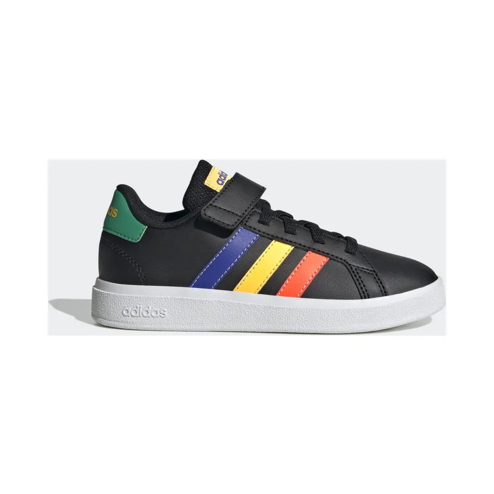 Adidas Grand Court Lifestyle Court Elastic Lace and Top Strap Core Black / Lucid Blue / Court Green (HP8914)