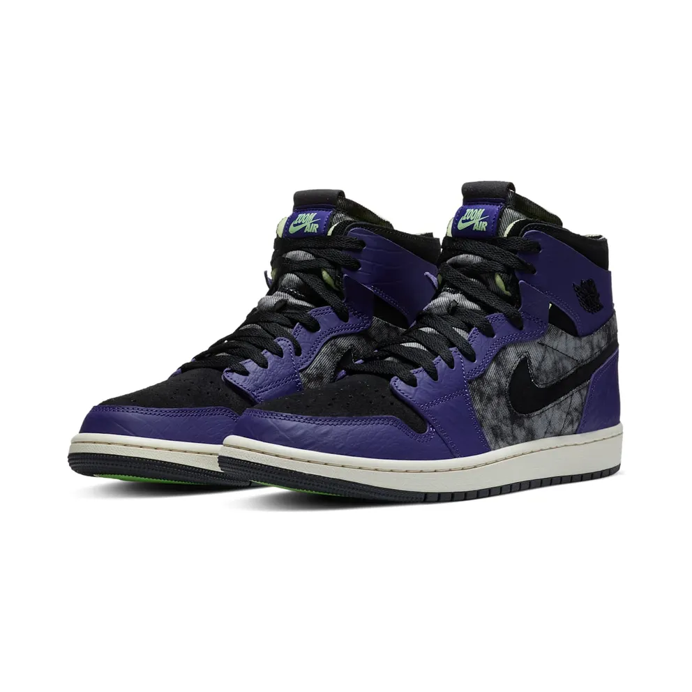 Jordan 1 High Zoom Air CMFT Bayou Boys Court Purple/Black-Electric Green (DC2133-500)