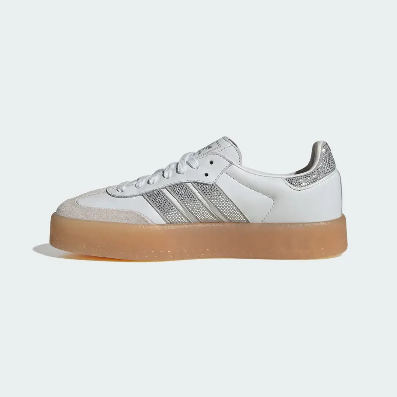 Adidas Samba “Crystal White / Silver Metallic / Gum” (IH4046)