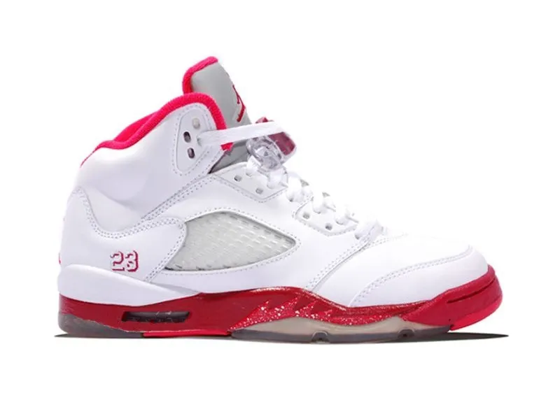 Jordan 5 Retro White Scarlet Fire (440892-101)