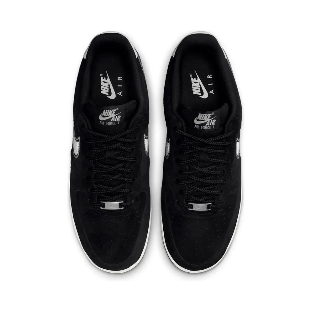 Nike Air Force 1 Low ’07 LV8 Black Sail Embroidered Swoosh (HJ4465-001)