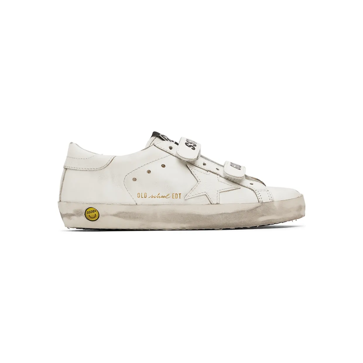Golden Goose Kids White Old School Velcro Sneakers (GYF00111.F000419.10100)