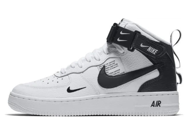 Nike Air Force 1 Mid Utility White Black (GS)