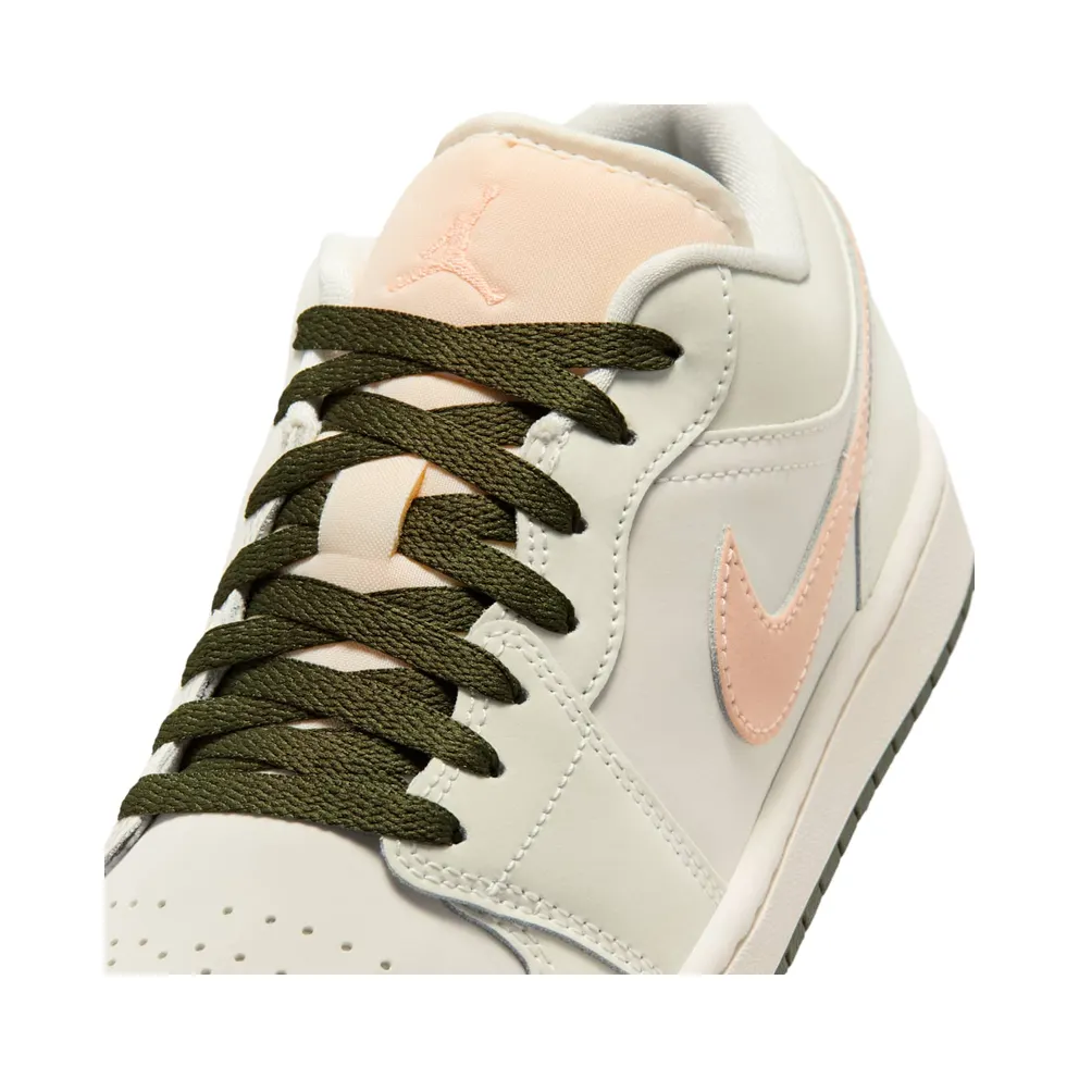 Jordan 1 Low “Sail Crimson Tint Khaki” (DC0774-111)
