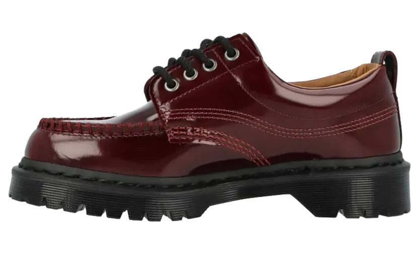 Dr Martens Lowell Lacquered Leather Moc Toe “Cherry Red” (42436600)