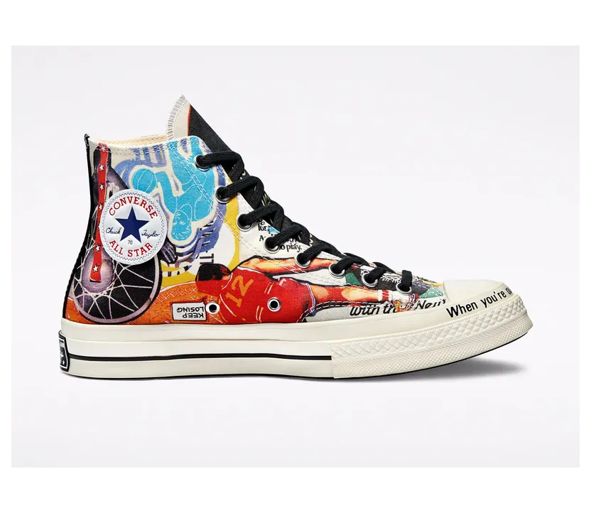 Converse Beat The World Chuck 70 High Top Egret/multi/zwart (170680C)