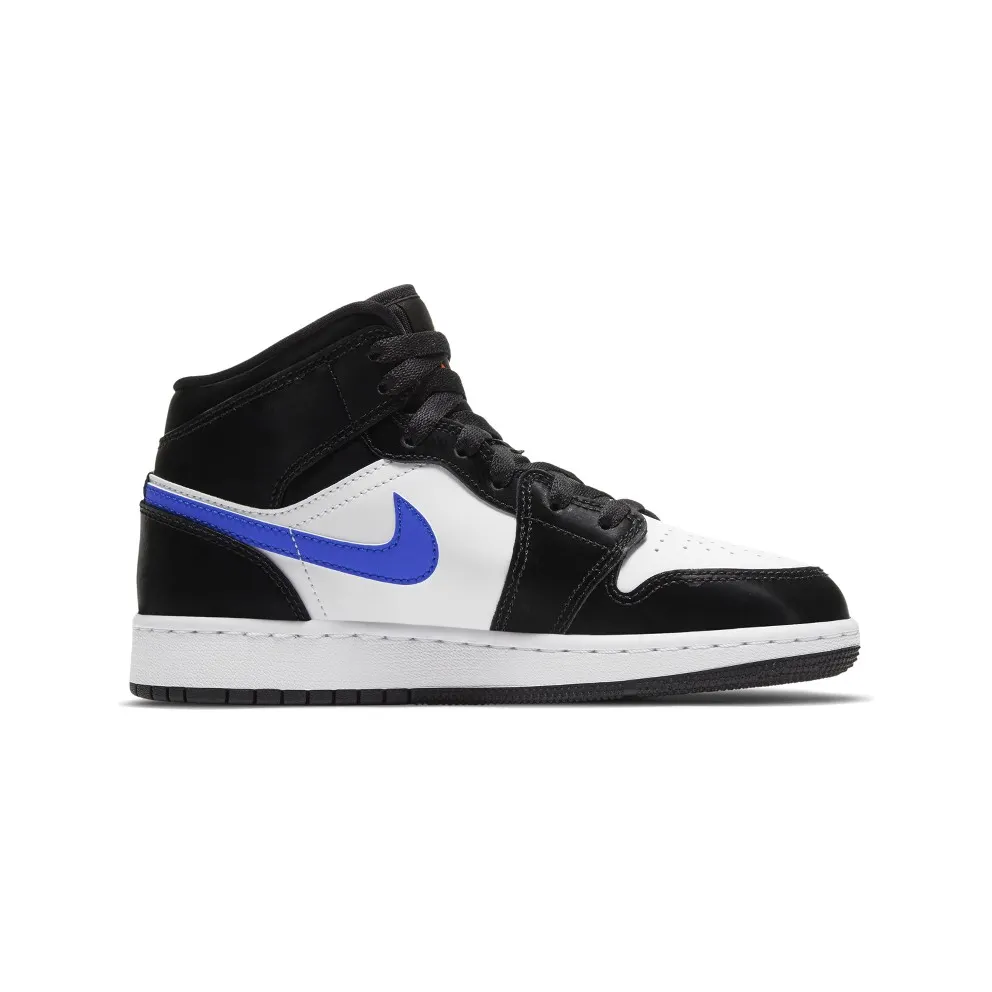Jordan 1 Mid Black Racer Blue White (GS) Black/Racer Blue-White (554725-084)
