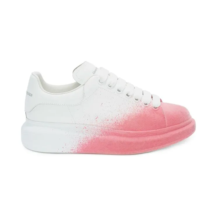 Alexander McQueen Oversized White Pink Velvet Spray (586388WHWM19307)