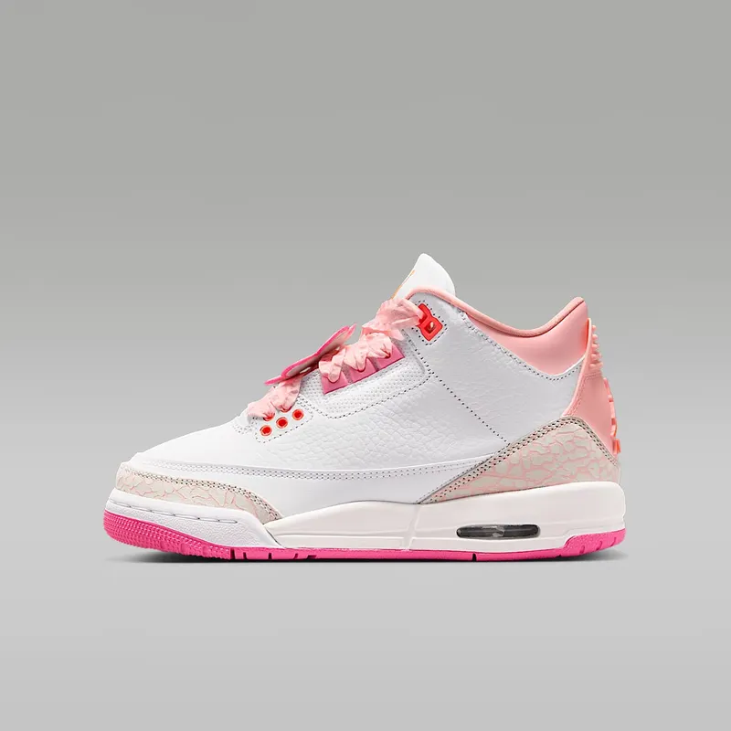Air Jordan 3 GS Spring Flowers “Pearl Pink / Pink Bloom / Pink Glow / Hyper Orange” (II0599-600)