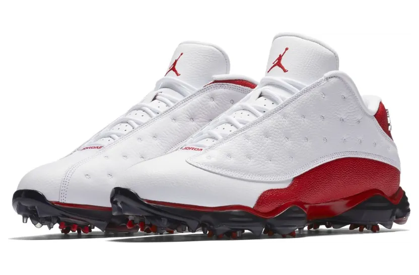 Jordan 13 Retro Golf Cleat White Red