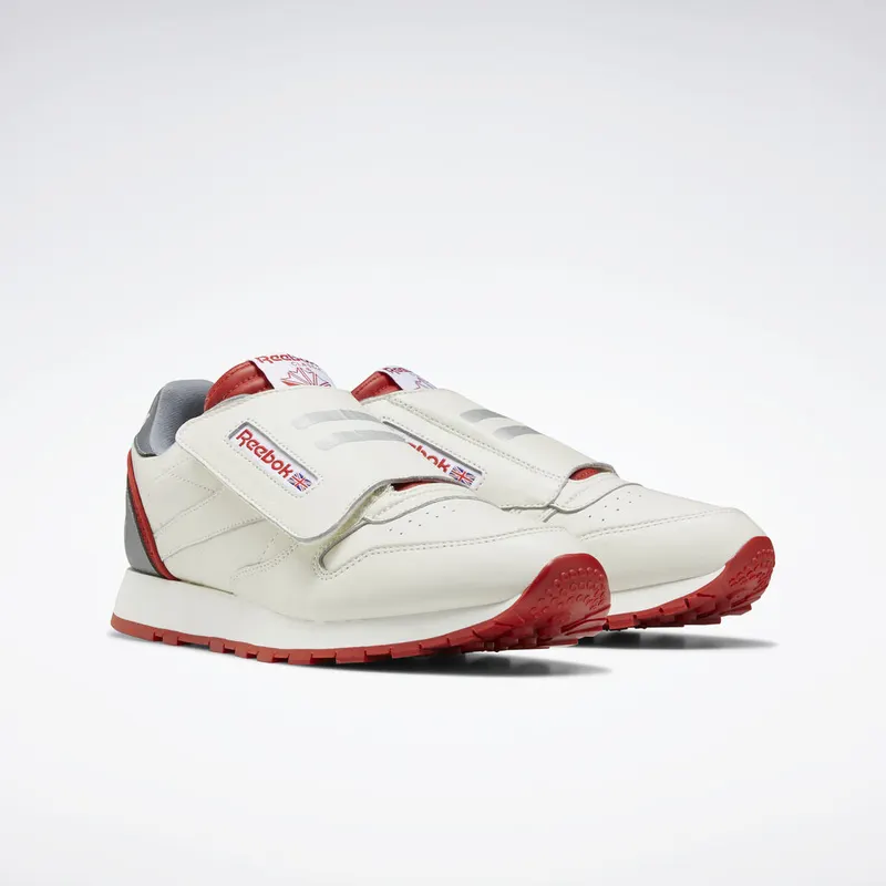 Reebok Classic Leather Stomper Chalk/Legacy Red/Pure Grey 6 (Other Brands Reebok)