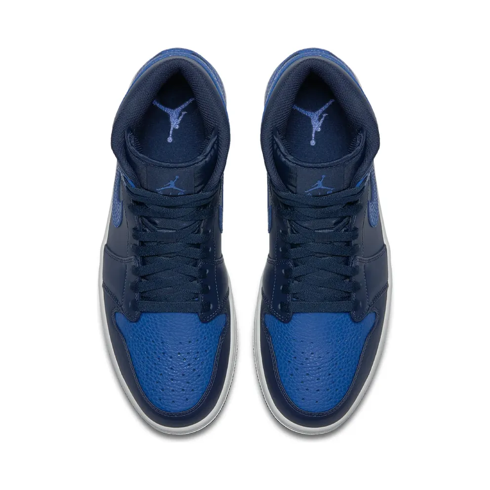 Jordan 1 Mid Obsidian Game Royal Obsidian/Game Royal-Summit White (554724-412)