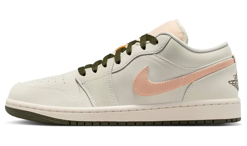 Jordan 1 Low “Sail Crimson Tint Khaki” (DC0774-111)
