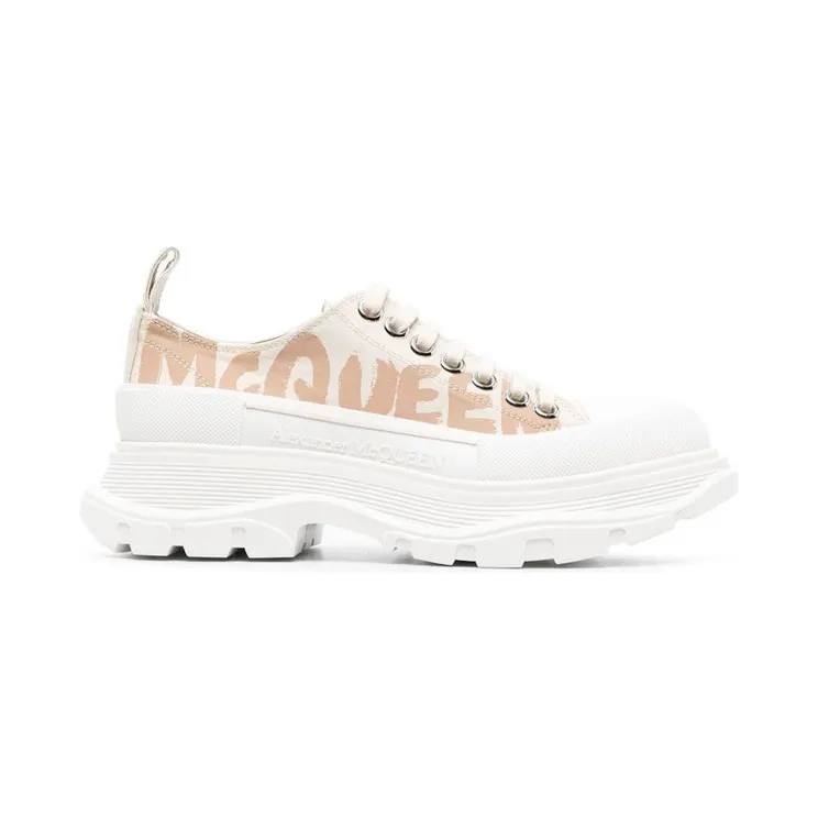 Alexander McQueen Tread Slick Low Lace Up Beige (708753W4RQ22257)