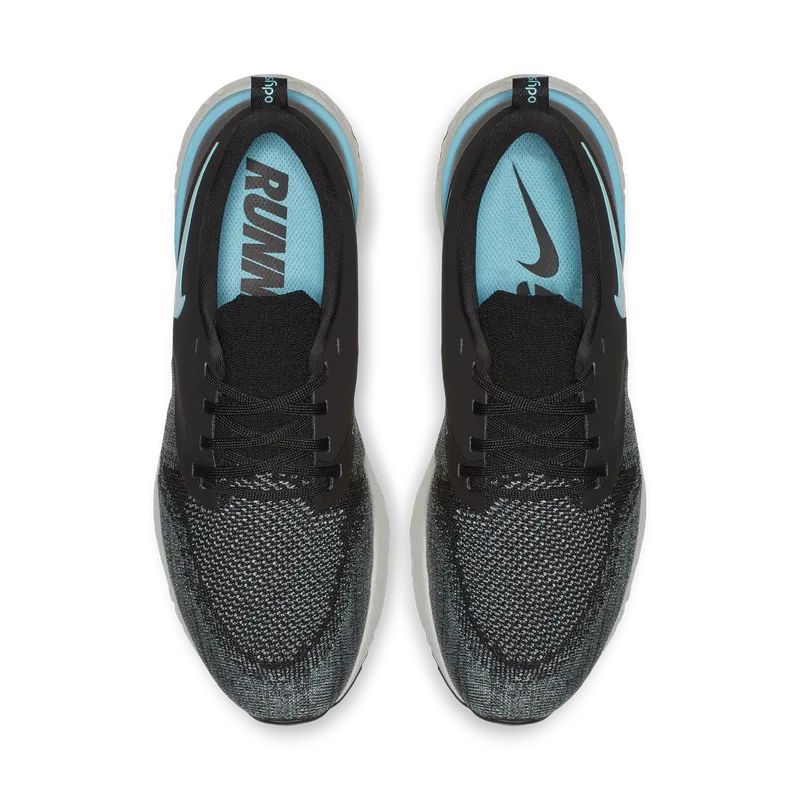Nike  Odyssey React Flyknit 2 Black Aviator Grey Black Aviator Grey Platinum Tint Blue Fury (AH1015-002)