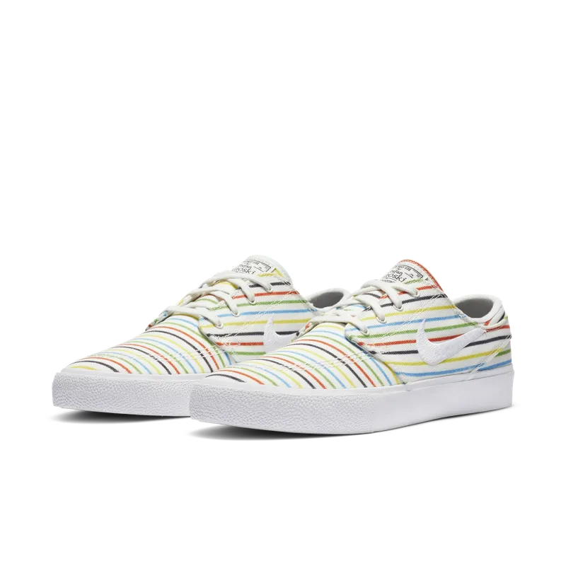 Nike SB Zoom Stefan Janoski Canvas Multi-Color Pinstripes Sail/Sail-White-White (AQ7878-100)
