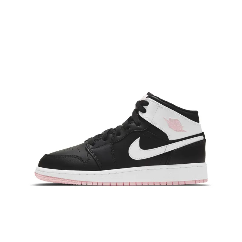 Jordan 1 Mid Arctic Pink Black (GS) Arctic Pink/Black-White (555112-061)