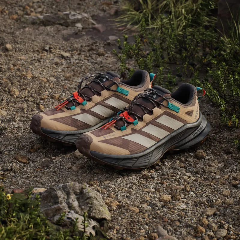 Adidas Terrex Freehiker SL GORE-TEX Hiking Shoes Earth Strata / Beige / Pure Teal (KJ4429)