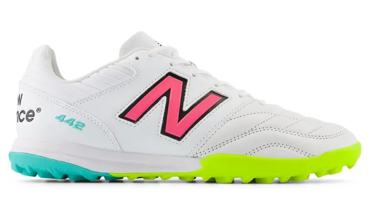 New Balance 442 Pro TF v2 White Hi-Lite Neon Pink (MS41TWH2)