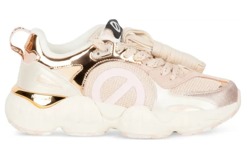 No Name Krazze sneakers met metallic afwerking en vlakken – Roze (PNVKKI04DMBK)