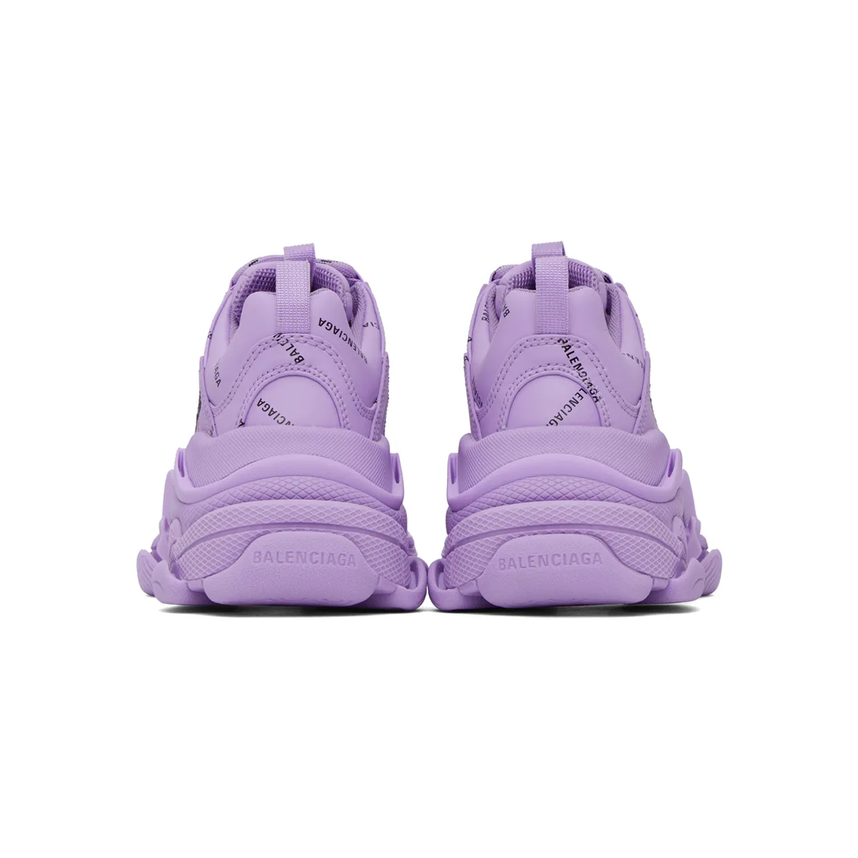 Balenciaga Purple Triple S Allover Logo Sneakers (524039 W2FA1) (2)
