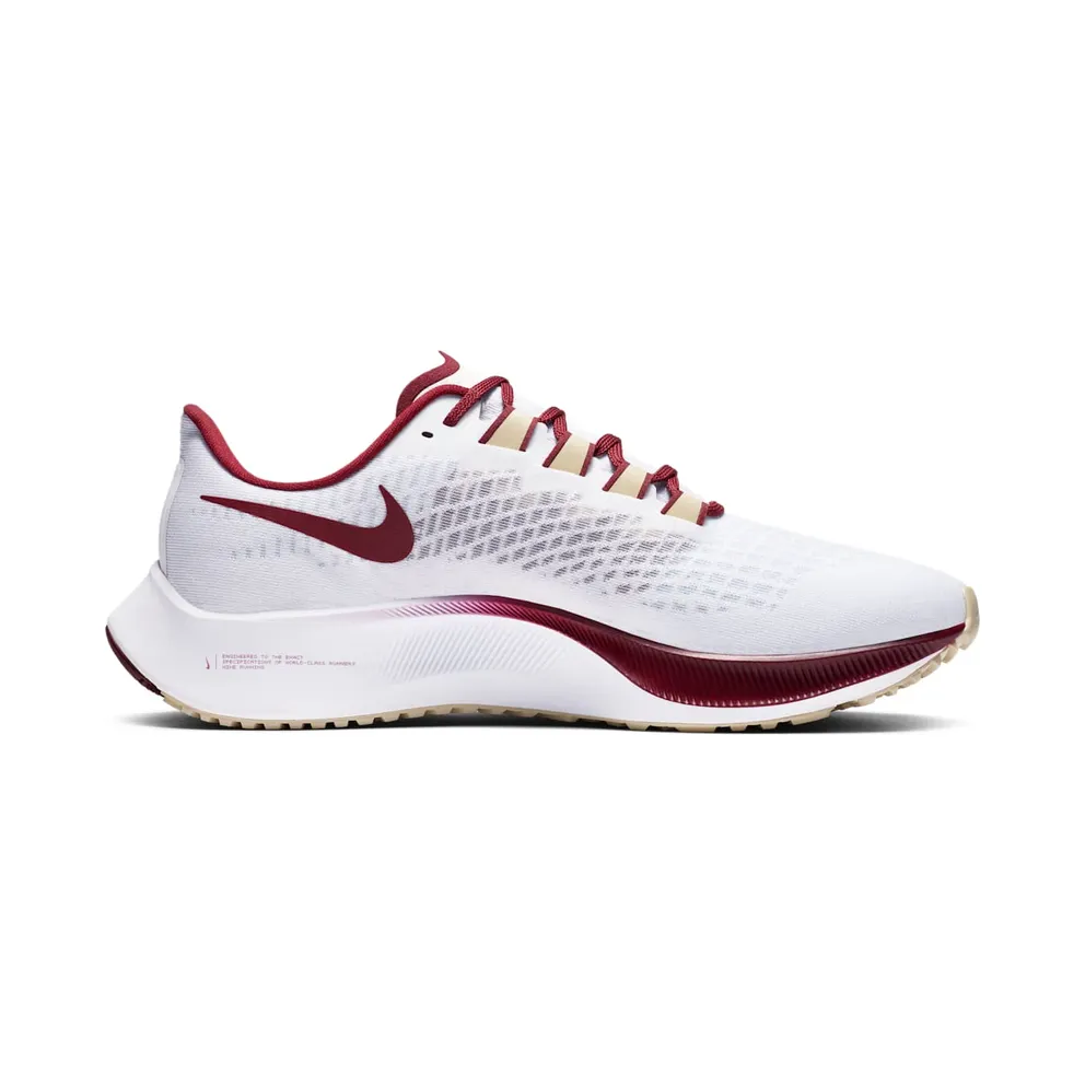 Nike Air Zoom Pegasus 37 Florida State White/Pure Platinum-Team Maroon-Team Gold (CZ5377-100)