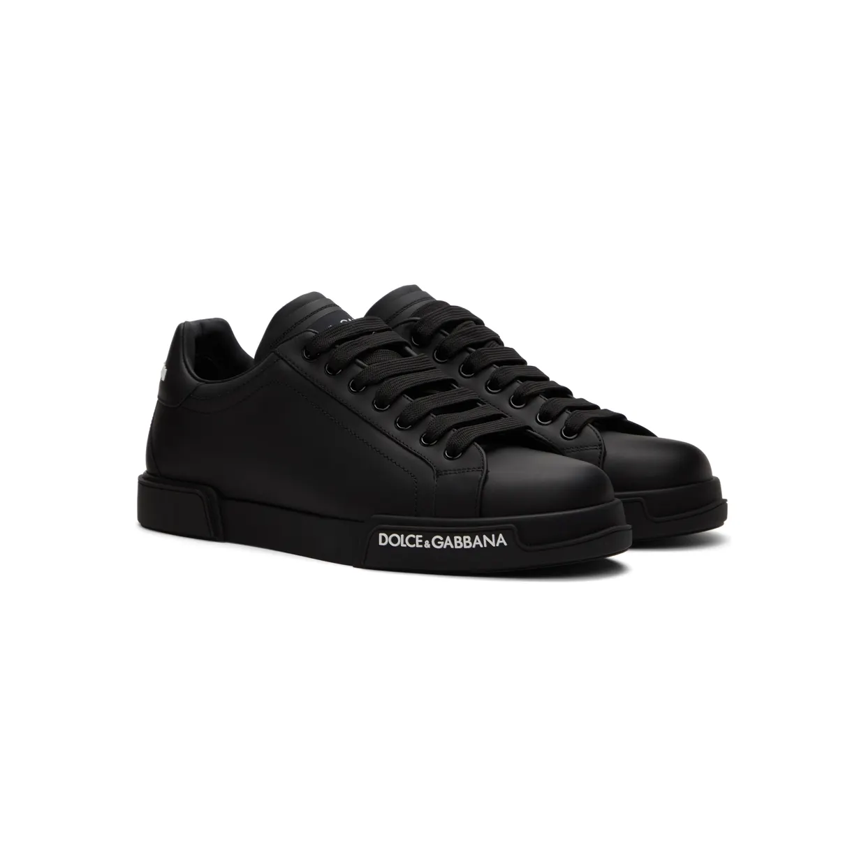 Dolce & Gabbana White Nappa Portofino Sneakers (CS1774 AA335) (4)